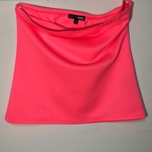 Neon pink tube top